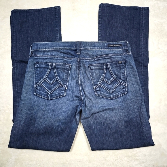 ♡ Citizens of Humanity Blue Jeans | Amber Stretch High Rise Bootcut Anthropology - Picture 3 of 16